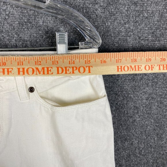 LL Bean Jeans Women's Size 8 Regular Favorite Crop White Cotton Mid Rise - Picture 3 of 7